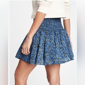 GAP MINI FLORAL RUCHED WAIST TIERED MINI SKIRT, W/POCKETS, PULL ON, LINED SZ XL